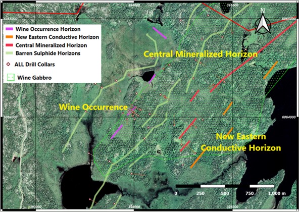 Figure 1. Wine Gabbro and Conductive Horizons 