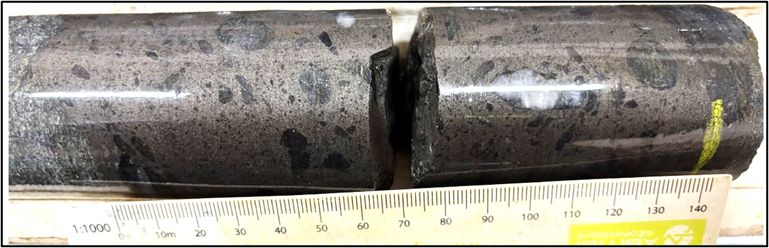 Figure 1: Core Image of Massive Sulphides in PIPY25-06